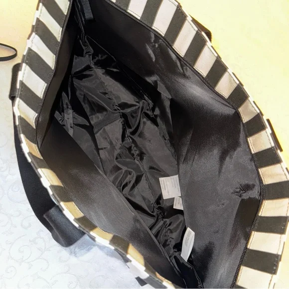 Victoria's Secret Black and White Striped Tote Set NWT - Picture 4 of 15